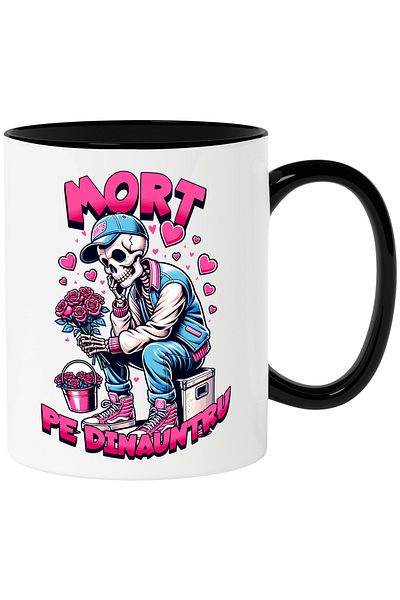 StoryGift Romania Sad Human Skeleton Broken Heart Valentine's Day Mug, 330ml, Ceramic with Man, With, STG.