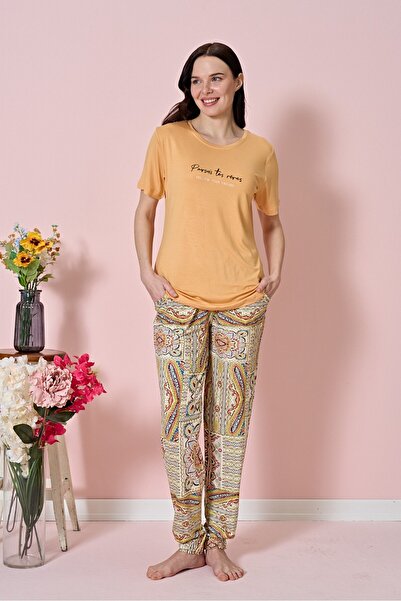 Over Sleep by Poleren Women's Pajama Set Short Sleeve