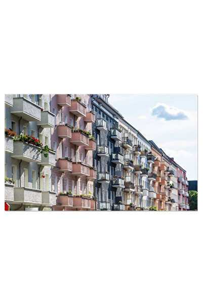 StoryGift Romania Tablou Canvas Strada Cu Cladiri De Apartamente Vechi In Cul...