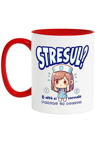 StoryGift Romania Mug Woman Doctor Nurse, Stress Another Normal Day for a Doctor!, 330ml, With,STG