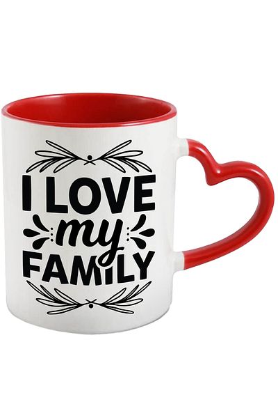 StoryGift Romania Mug for those who truly love their families - safety with Heart Handle, With ,STG.