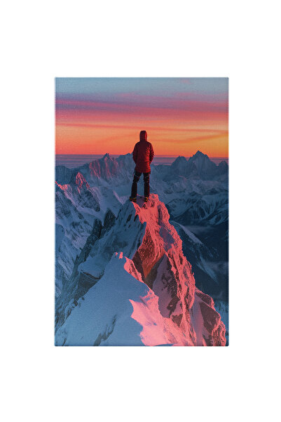 StoryGift Romania Tablou Canvas: Alpinistul Neînfricat Privește Drumu Parcurs...