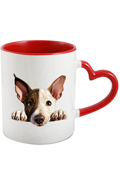 StoryGift Romania Cana cu un catel surprins | ilustratie | maro si alb | ghea...