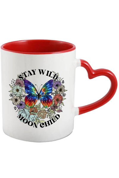StoryGift Romania Cana cu fluture multicolor inconjurat de flori cu mesajul "...