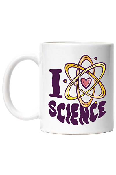 StoryGift Romania Cana Cu Mesaj In Engleza I Love Science, Inima, Atom, Stiin...