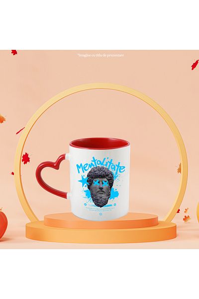 StoryGift Romania Mentality Mug - Your Potential, 330ml, Ceramic with Red Heart Handle, With Heart Handle, STG