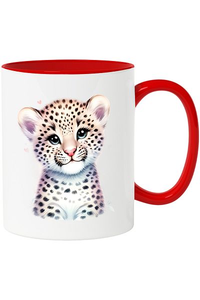 StoryGift Romania Mug with a female tiger | illustration | heart | little | appreciation | gesture | with, With, STG