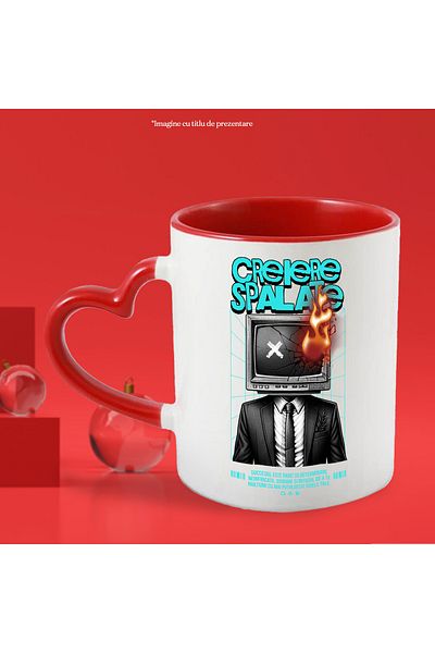 StoryGift Romania Brainwashed Mug - Television, Corporate, Success, 330ml, Ceramic with Handle, With,STG