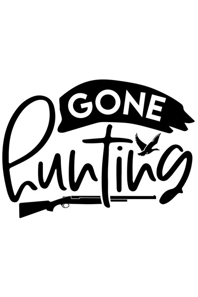 StoryGift Romania Sticker Exterior cu textul in limba engleza "Gone hunting" ...