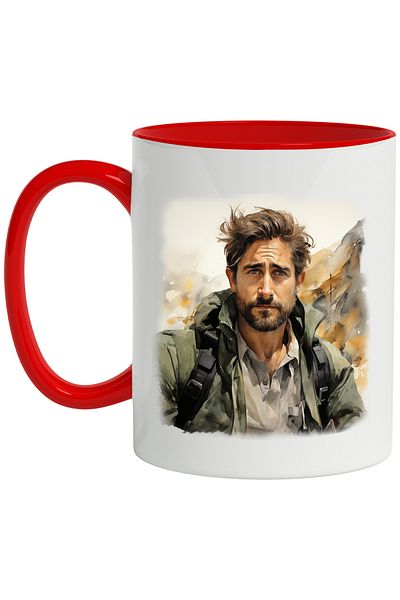 StoryGift Romania Mug With Jake Gyllenhaal, Famous Actor, Movie Lovers, Multicolor 330 ml, Ce, Cu,STG
