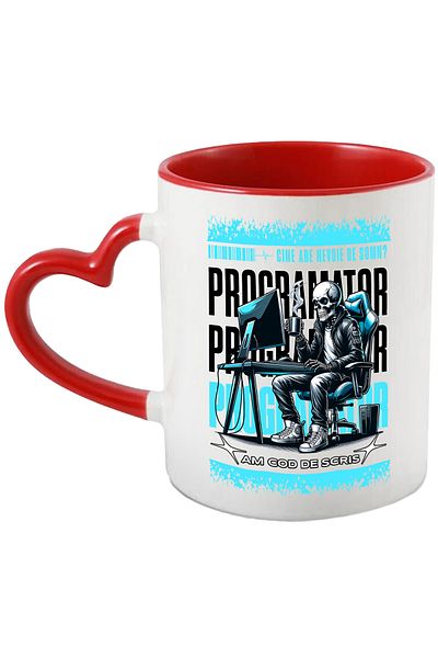 StoryGift Romania Skeletons Mug with Coffee Mug At the Office Who Needs Sleep I Have Scr Code, With ,STG.
