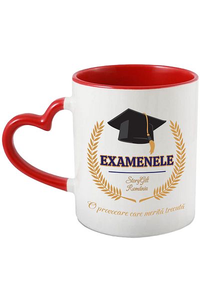StoryGift Romania Exams Mug A challenge worth passing graduation, 330ml, Ceramic with Man, With, STG