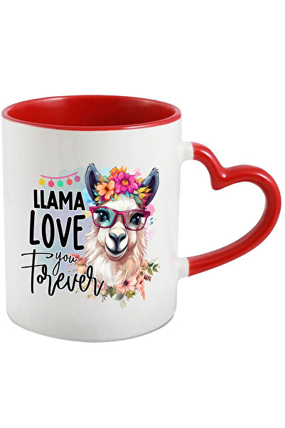 StoryGift Romania Cana cu lama cu ochelari si cu flori pe cap cu mesajul "Llama love you forever",, Cu ,STG