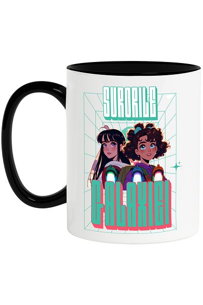 StoryGift Romania Galaxy Sisters Mug Best Friends Family, 330ml, Ceramic with Handle Ne, Cu, STG