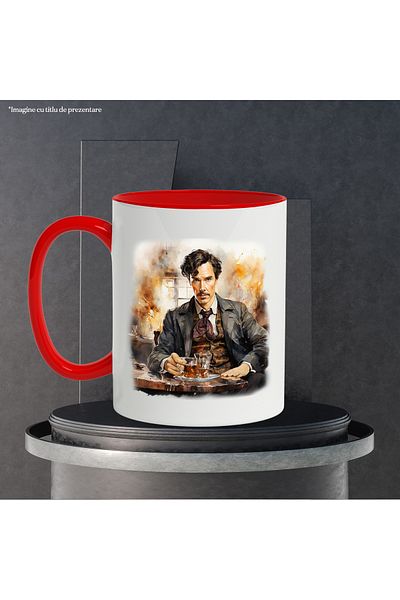 StoryGift Romania Sherlock Holmes Mug, Benedict, Character, Movie Lovers, Multicolor 330 m, With,STG