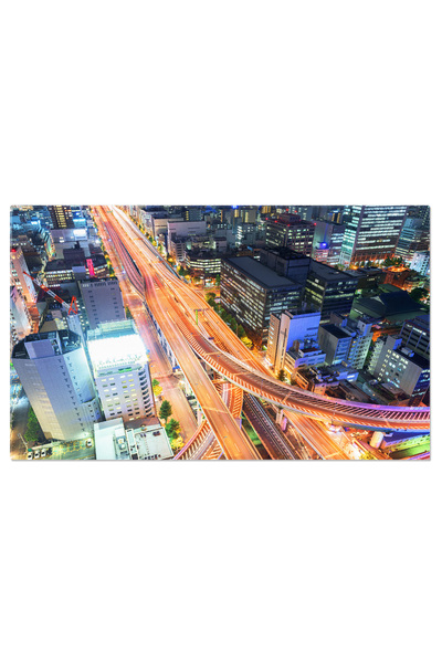 StoryGift Romania Tablou Canvas - Viitorul Urban: Trafic, Zgarie-nori, Lumina...