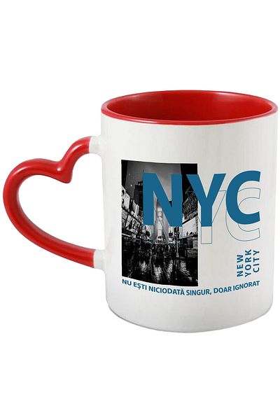 StoryGift Romania Times Square New York Mug Text You Are Never Alone Just Ignored, 330, With ,STG .