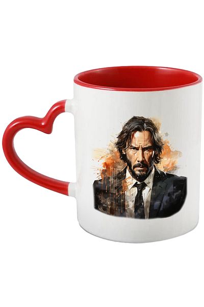 StoryGift Romania Mug With John Wick, Fictional Character, Movies, Action, Multicolor 330 ml, Ceramic, With,STG.