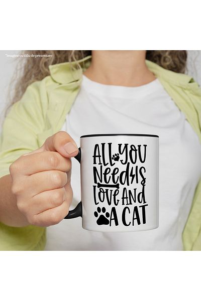 StoryGift Romania Paw mug for those who just need love and a cat - feline, With, STG