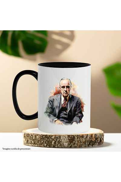 StoryGift Romania The Godfather Mug, Fictional Character, Movie Lovers, Multicolor 330 ml, Ce, Cu,STG