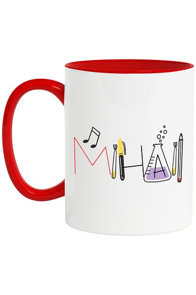 StoryGift Romania Mug With The Name Mihail, And Funny Message, Curious, Sociable, Galagio, 330ml, Ceram, With,STG.