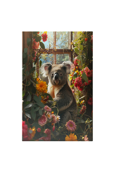 StoryGift Romania Tablou Canvas Ursul Koala Care Priveste Afara De Langa Fere...