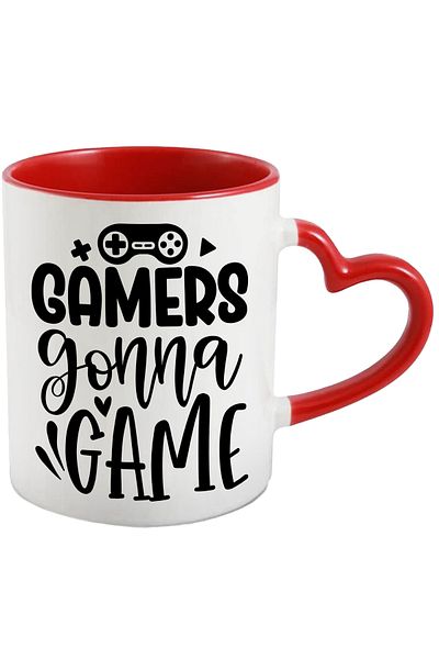 StoryGift Romania Cana cu inimioara si controller pentru jucatorii care se joaca destul de mult jo, Cu ,STG