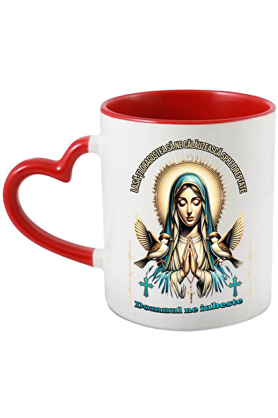 StoryGift Romania Cana Maicuta lasa dragostea sa ne calauzeasca, 330ml, Ceramica cu Maner Inima Ro, Cu ,STG