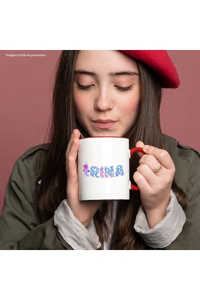 StoryGift Romania Mug With Name Irina, Unicorn, Princess, Fairytale, Cute, 330ml, Ceramic with Ma, With, STG