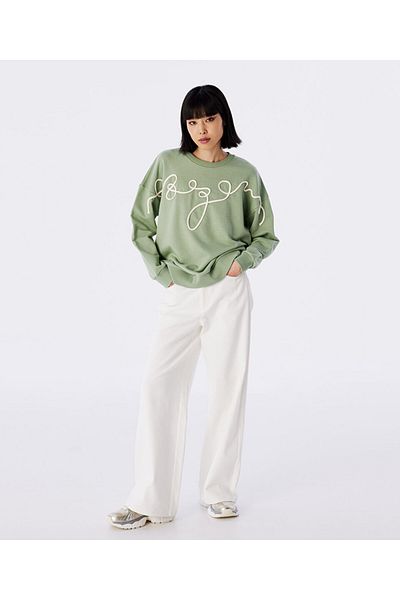 Twist Embroidery Detailed Sweatshirt
