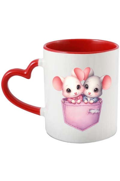 StoryGift Romania Cana cu 2 soricei care stau intr-un buzunar, ilustratie, ap...