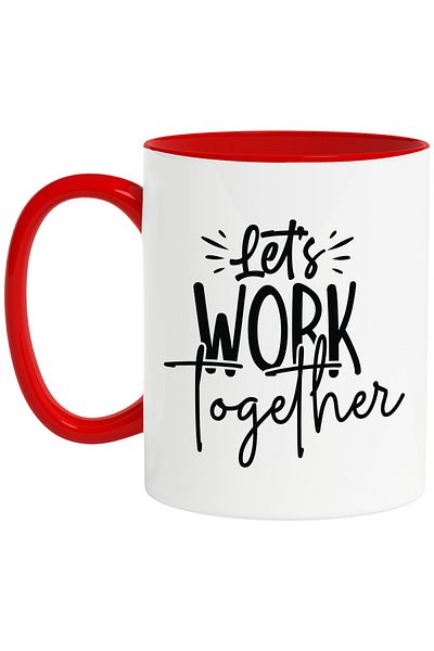 StoryGift Romania Mug with message in English "Let's work together" - let's work together team c, With ,STG