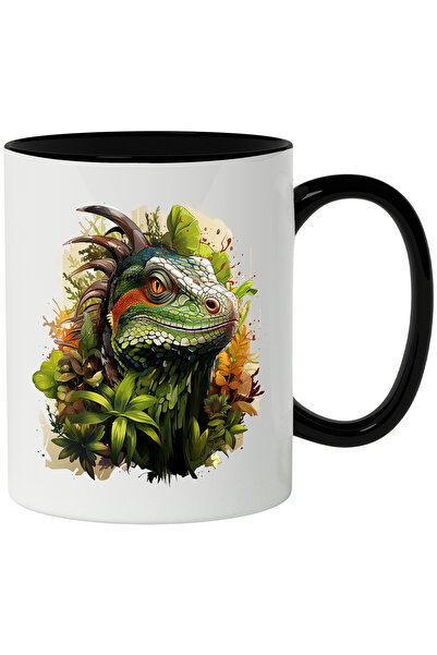 StoryGift Romania Cana Cu Dinozaur, Reptila, Frunze, Tropical, Exotic, Multic...