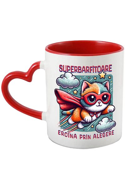 StoryGift Romania Super Gossip Girl Mug, Superhero, Heroine By Choice, 330ml, Ceramic with Handle I, With, STG.
