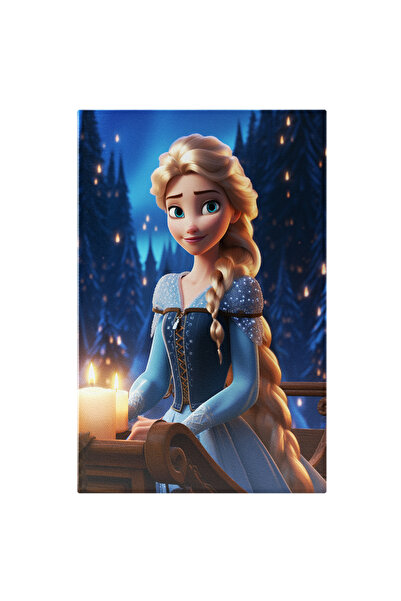 StoryGift Romania Tablou Canvas: Elsa In Trasura Cu Lumanari Aprinse Printre ...