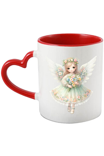 StoryGift Romania Cana cu o fetita cu aripi de ingeras, ilustratie, floricele...