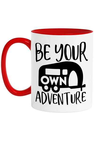 StoryGift Romania Mug with a caravan and the text in English "Be your own adventure" - be your own, With ,STG
