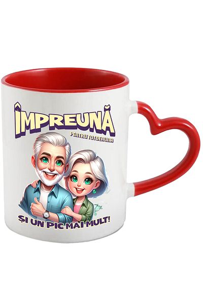 StoryGift Romania Happy grandparents couple mug love text together for always Valentine's Yes, With, STG