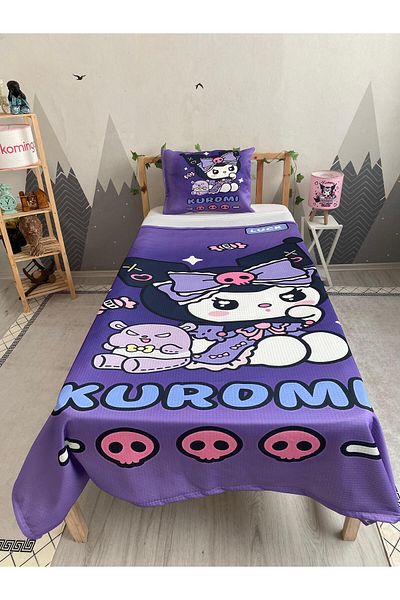 dekomingo Purple Kuromi Baby and Kids Baza Pique Set