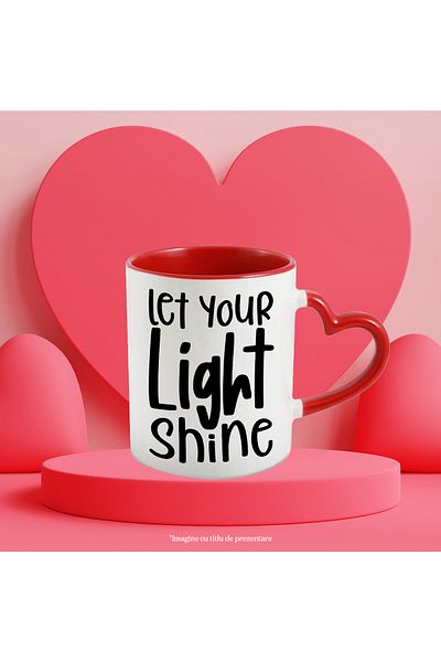 StoryGift Romania Mug with the text in English "Let your light shine" - let your light shine, With ,STG
