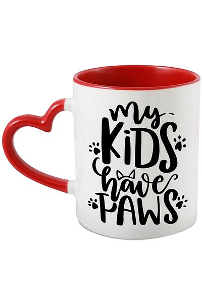 StoryGift Romania Mug with the message in English "My kids have paws" - my kids have paws parent with, With, STG