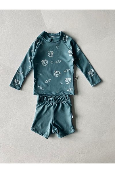rg kidsstore Baby Long Sleeve Shorts Swimsuit