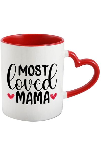 StoryGift Romania Heart mug for the most beloved mother - happiness appreciation with Heart Handle, With,STG.