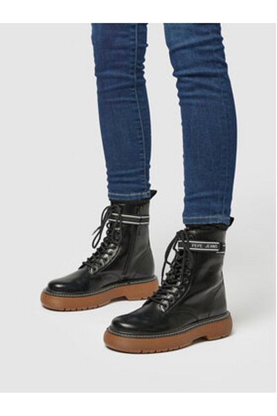 Pepe Jeans ghete de damă până la gleznă PLS50503 negre