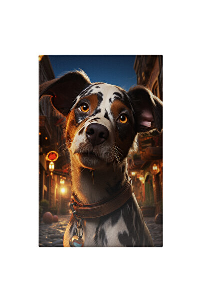 StoryGift Romania Tablou Canvas: Portret Nocturn Câinele Dalmațian Pierdut Pe...