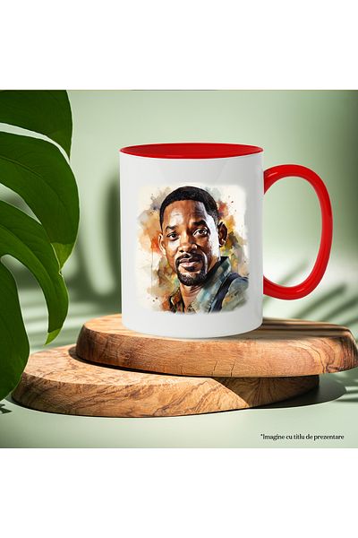 StoryGift Romania Mug With Will Smith, Actor, Rapper, Celebrity, Hollywood, Multicolor 330 ml, Ce, Cu,STG