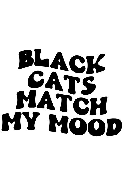 StoryGift Romania Sticker Eticheta 40CM Exterior pentru iubitorii de pisici cu mesajul "Pisicile negre se potriv