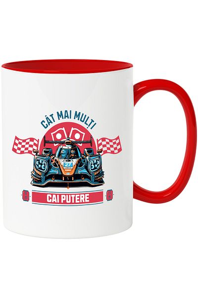 StoryGift Romania Mug as many horsepower as possible speed racing car formula 1, 330ml, Ceramic c, Cu, STG