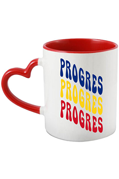 StoryGift Romania Cana Cuvantul Progres, in Culorile Steagului Romaniei, Rosu...