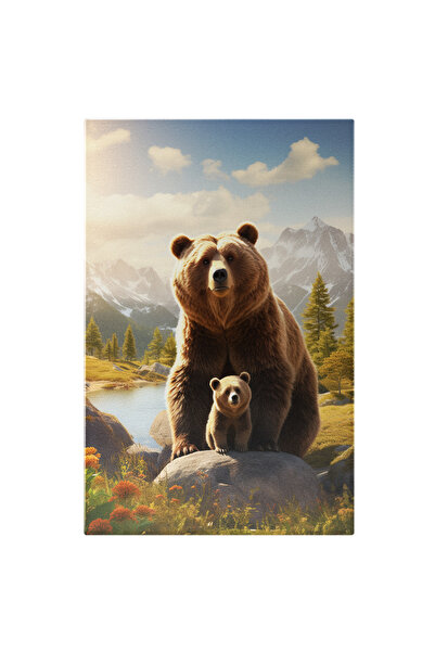 StoryGift Romania Tablou Canvas: Ursulet Mic Aparat De Tatal Urs Care Sta In ...